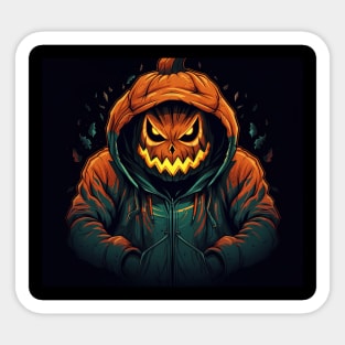 angry pumpkinman Sticker